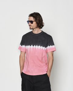 ☆先行予約☆ タイダイTシャツ  /  Contrast Tie-dye Tee / PINK BLACK【CT2604】