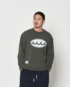 ☆先行予約☆muta MARINE × ACANTHUS  / エイジングサークルロゴクルーネックスウェット / Aging Circle Logo Crewneck / BLACK 【MA2611】