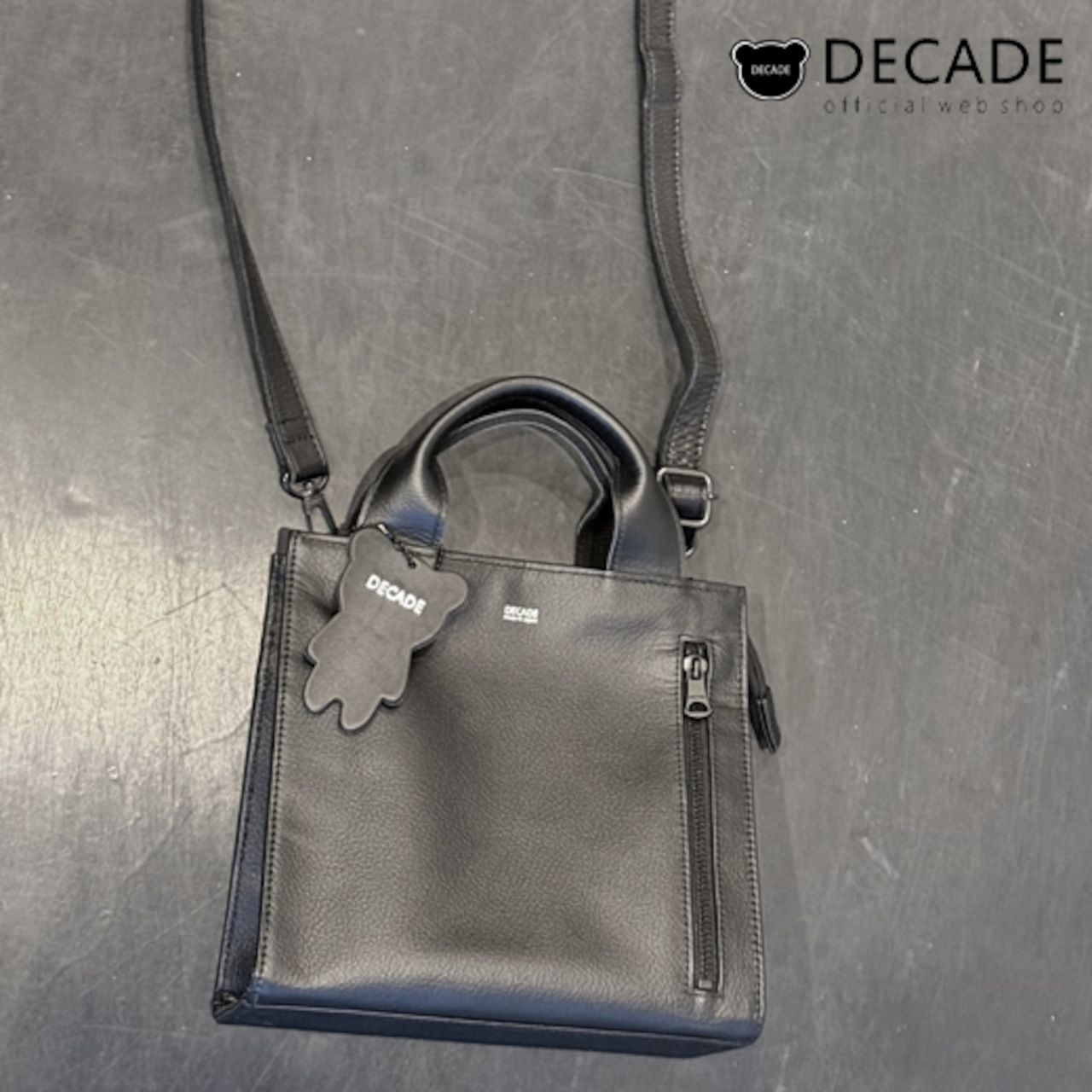 ミニバッグショルダー 防水レザータイプ  / Water Proof Leather Hand Mini Shoulder Bag / B-BK [0DCD-1540]