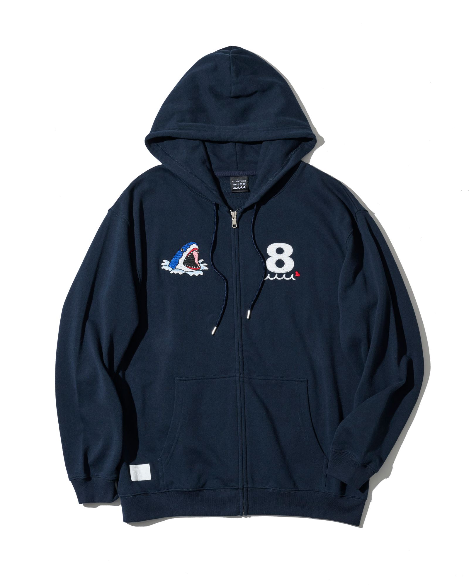 ☆先行予約☆muta MARINE × ACANTHUS  / スーベニアジップアップスウェットフーディー / ジップパーカー /  Souvenir Zip-up Hooded Sweatshirt / NAVY【MA2712】
