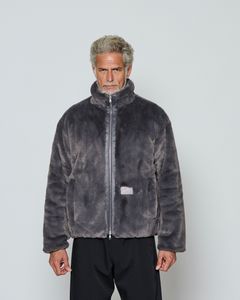☆先行予約☆ フェイクファーボンバージャケット / Faux Fur Bomber Jacket  / CHARCOAL【JK2503】