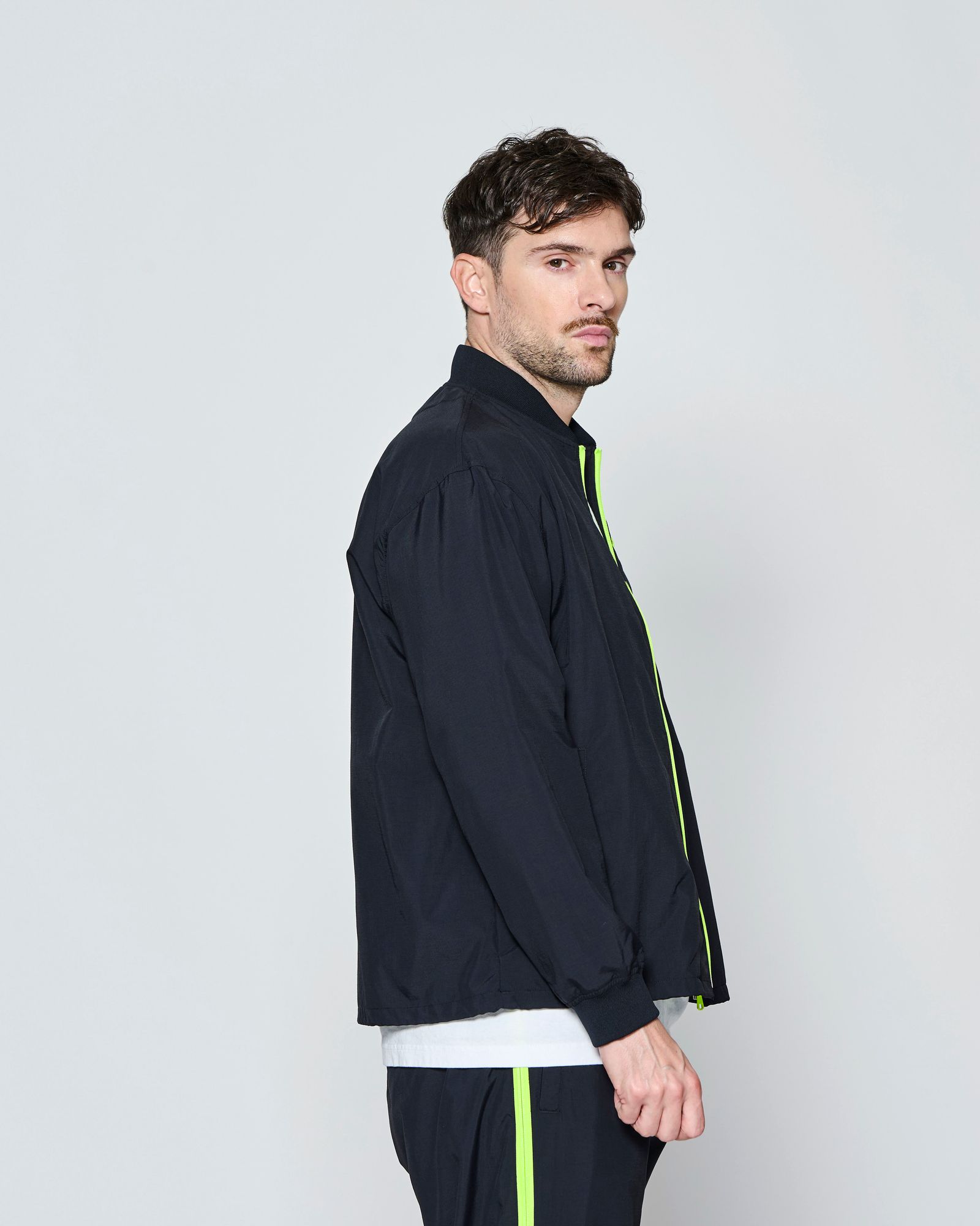 ☆先行予約☆ SUPPLEX® ナイロン ジップジャケット  /  SUPPLEX® Nylon Contrast Zip Jacket / BLACK 【JK2703】
