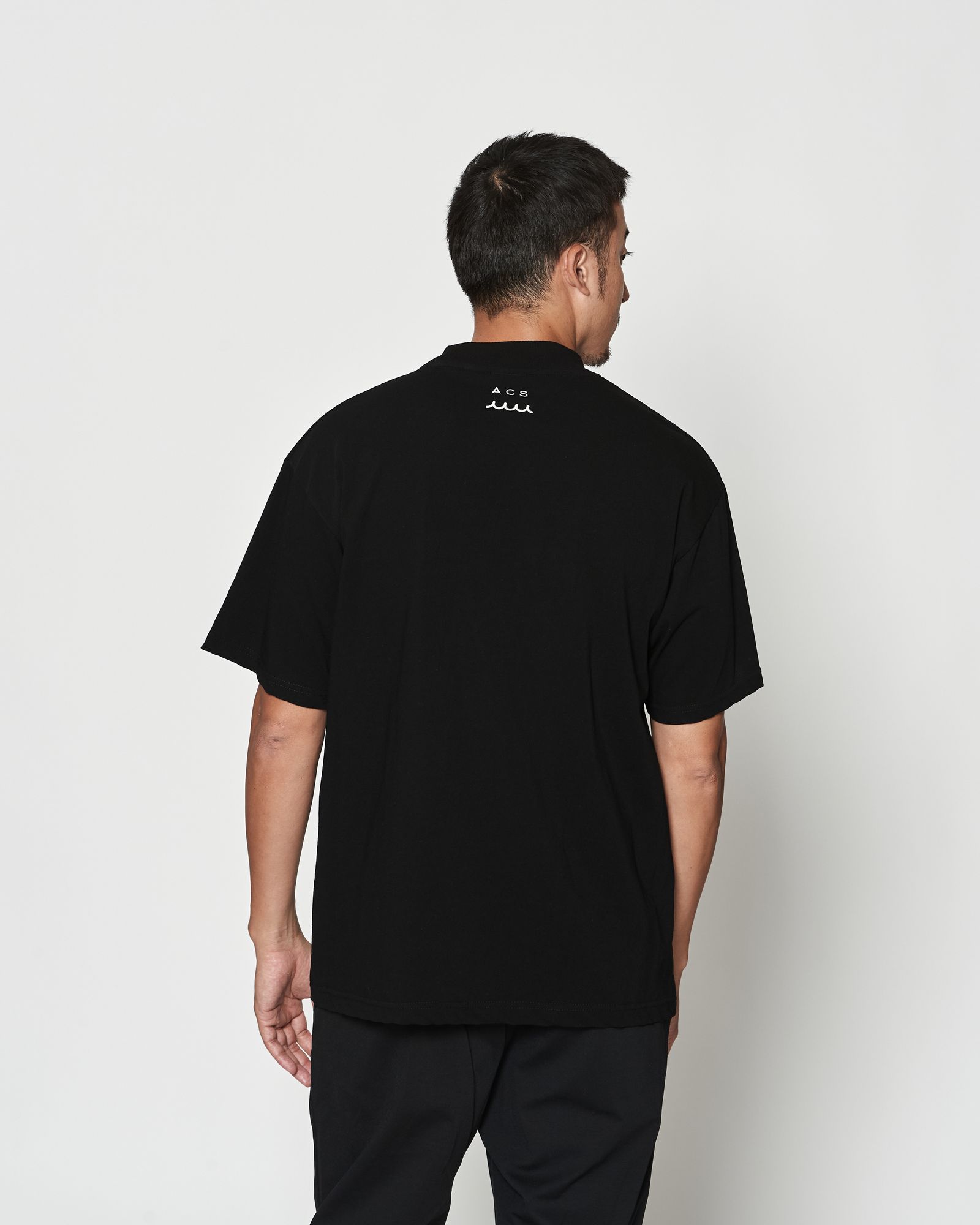 ☆先行予約☆muta MARINE × ACANTHUS  / モックネックポケットTシャツ / Mock Neck Pocket Tee / BLACK 【MA2633】