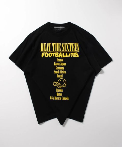 【FOOTBALLITIS】[SMILEY] Tシャツ / BLACK [261321NV]