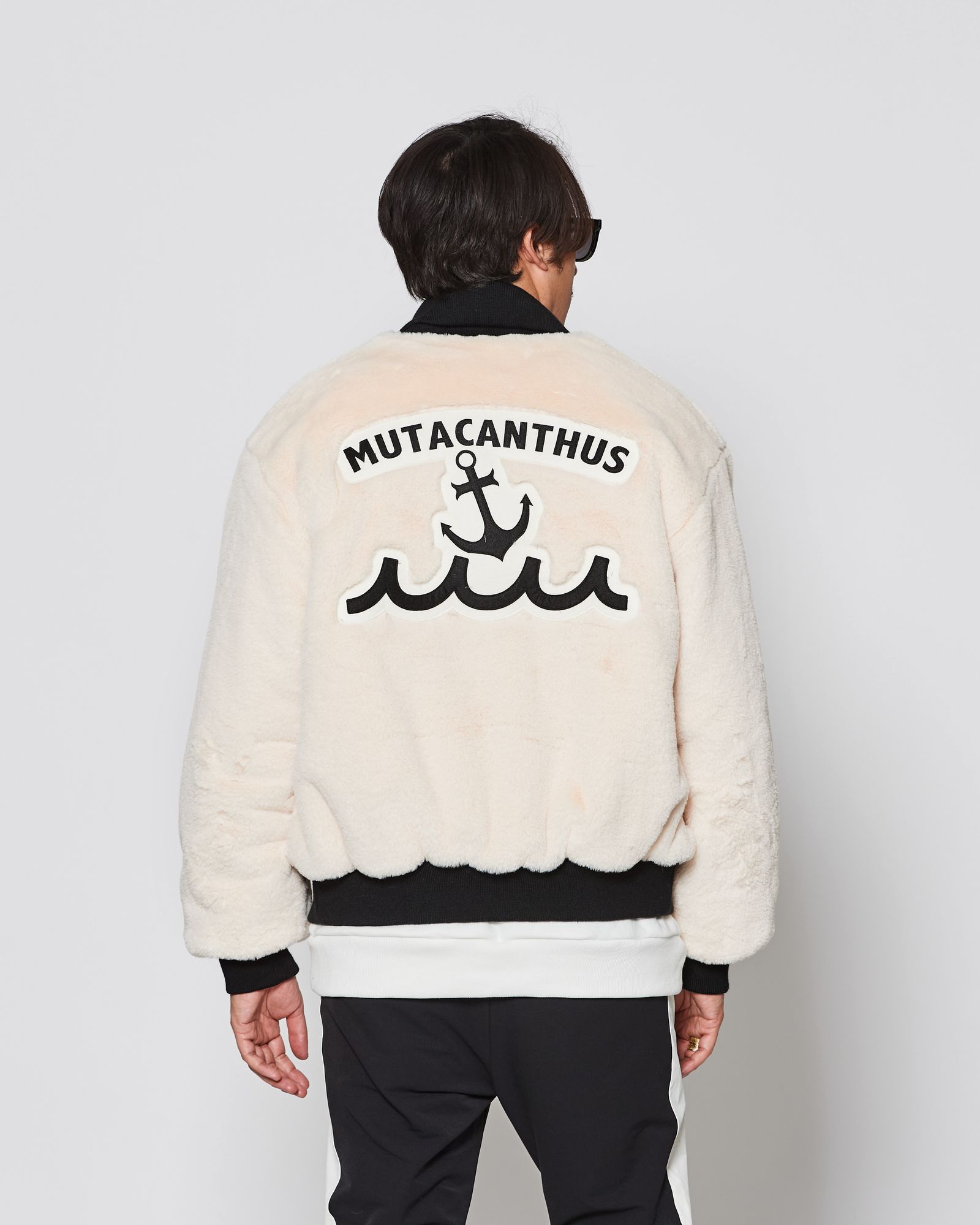 ☆先行予約販売2025年11月中旬～12月中旬頃入荷予定☆ ACANTHUS × muta MARINE / muta Faux Fur Bomber Jacket  / ファーボンバージャケット / WHITE 【MA2530】