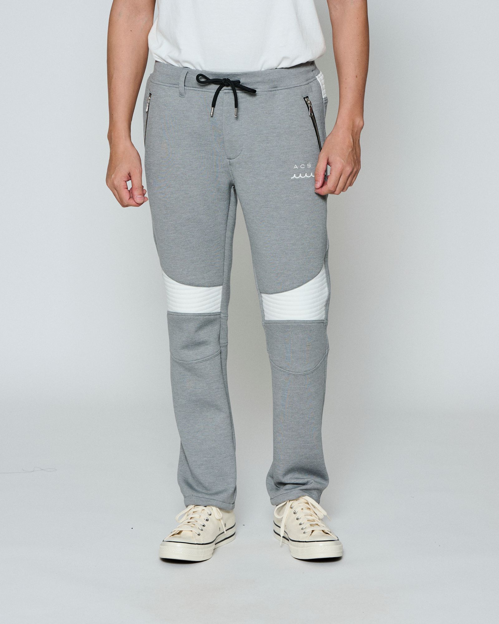 ☆先行予約☆ muta MARINE × ACANTHUS  / バイカーパンツ /  Double-knit Biker Pants / GREY 【MA2653】