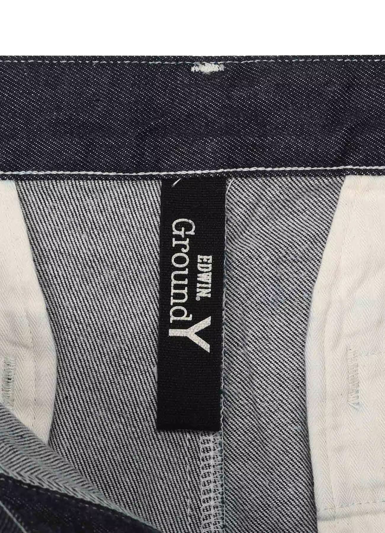 Ground Y×EDWIN 11oz INDIGO DENIM WIDE-TUCK PANTS WITH TAB DETAIL  / ワイドタックデニムパンツ / INDIGO [GX-P02-006-1]
