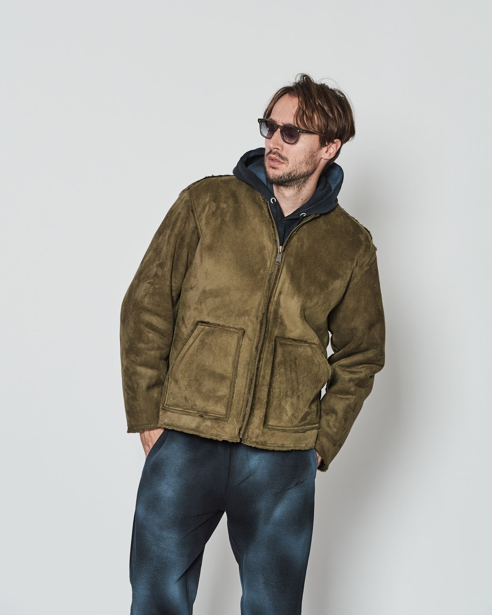 Faux Mouton Jacket / フェイクムートンジャケット / OLIVE 【JK2406】
