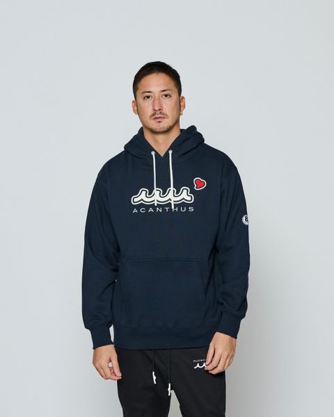☆先行予約☆ muta MARINE × ACANTHUS / スイートエクストラロゴフーディー / パーカー / Sweet Extra Logo Hoodie / NAVY 【MA2697】