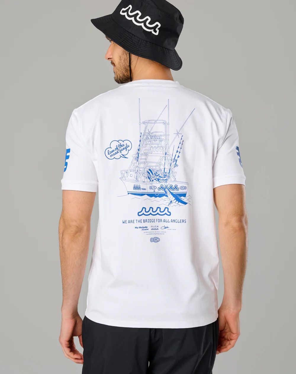 Kuromi × muta MARINE Fishing ストレッチTシャツ / ホワイト [MFMP-434778]