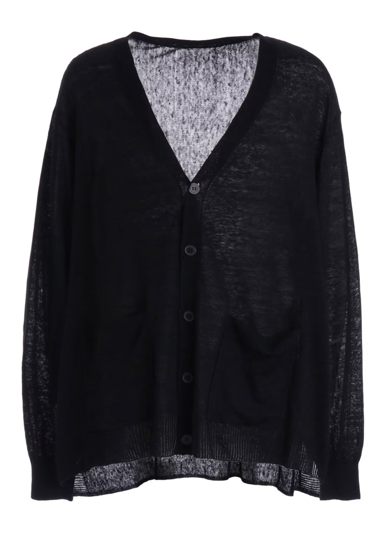 LINEN BIG CARDIGAN / BLACK [GK-K06-360-2]