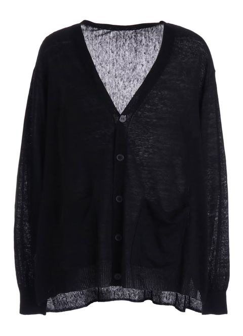 LINEN BIG CARDIGAN / BLACK [GK-K06-360-2]