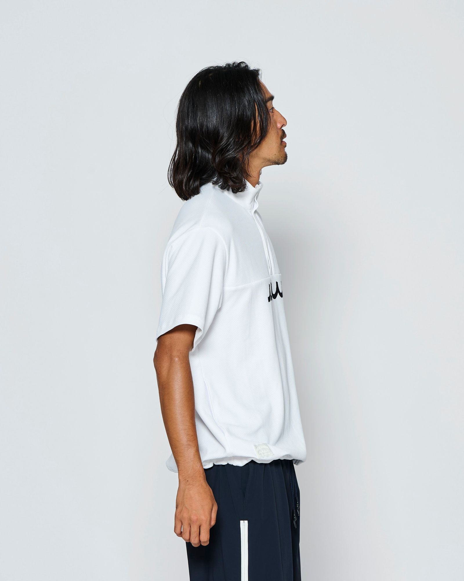 ☆先行予約☆muta MARINE × ACANTHUS  / スタンドカラーS/Sトップ /  Stand Collor S/S Top / WHITE【MA2709】