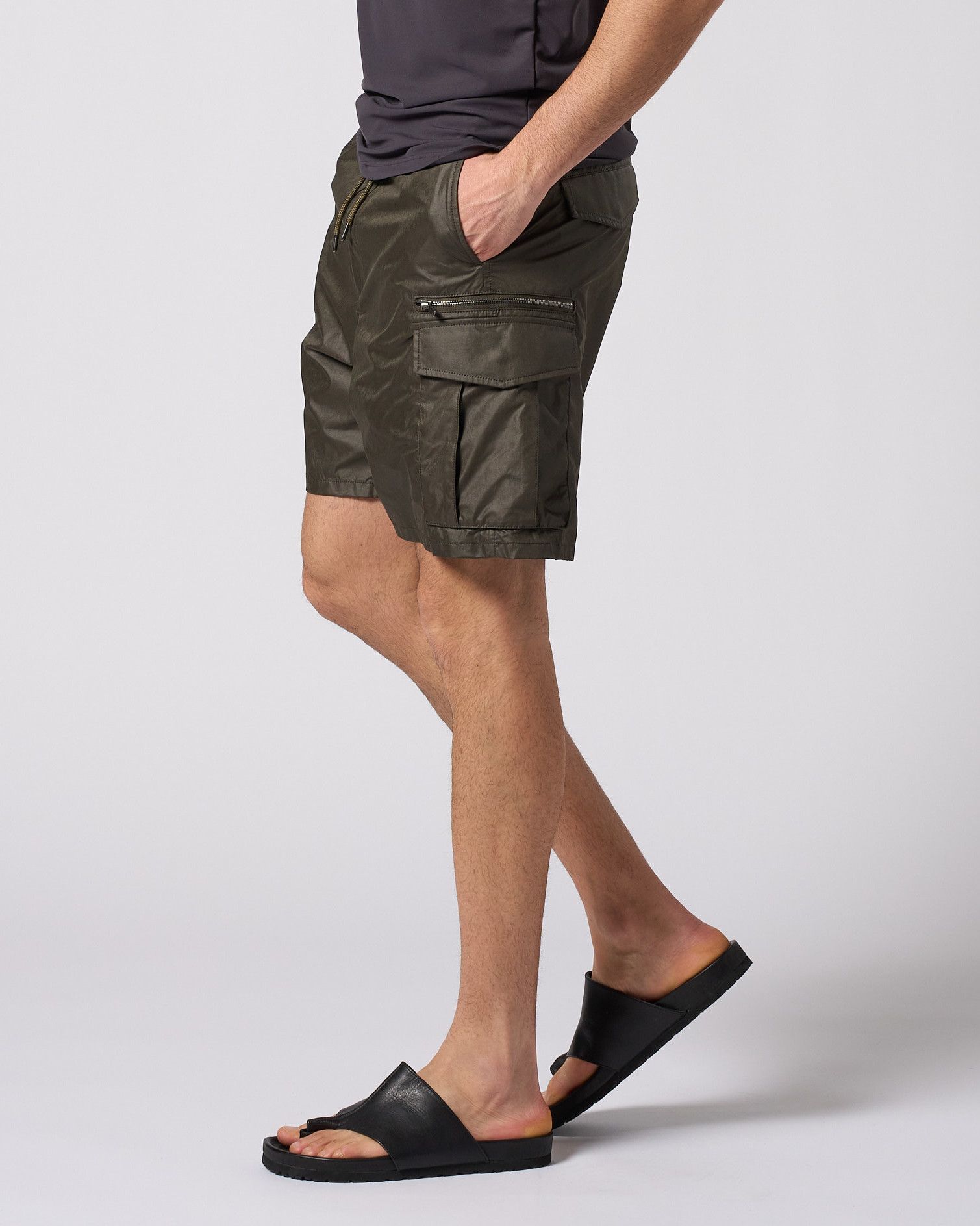 ☆先行予約☆ カーゴショーツ / solid cargo shorts / KHAKI [5220 pe52i]