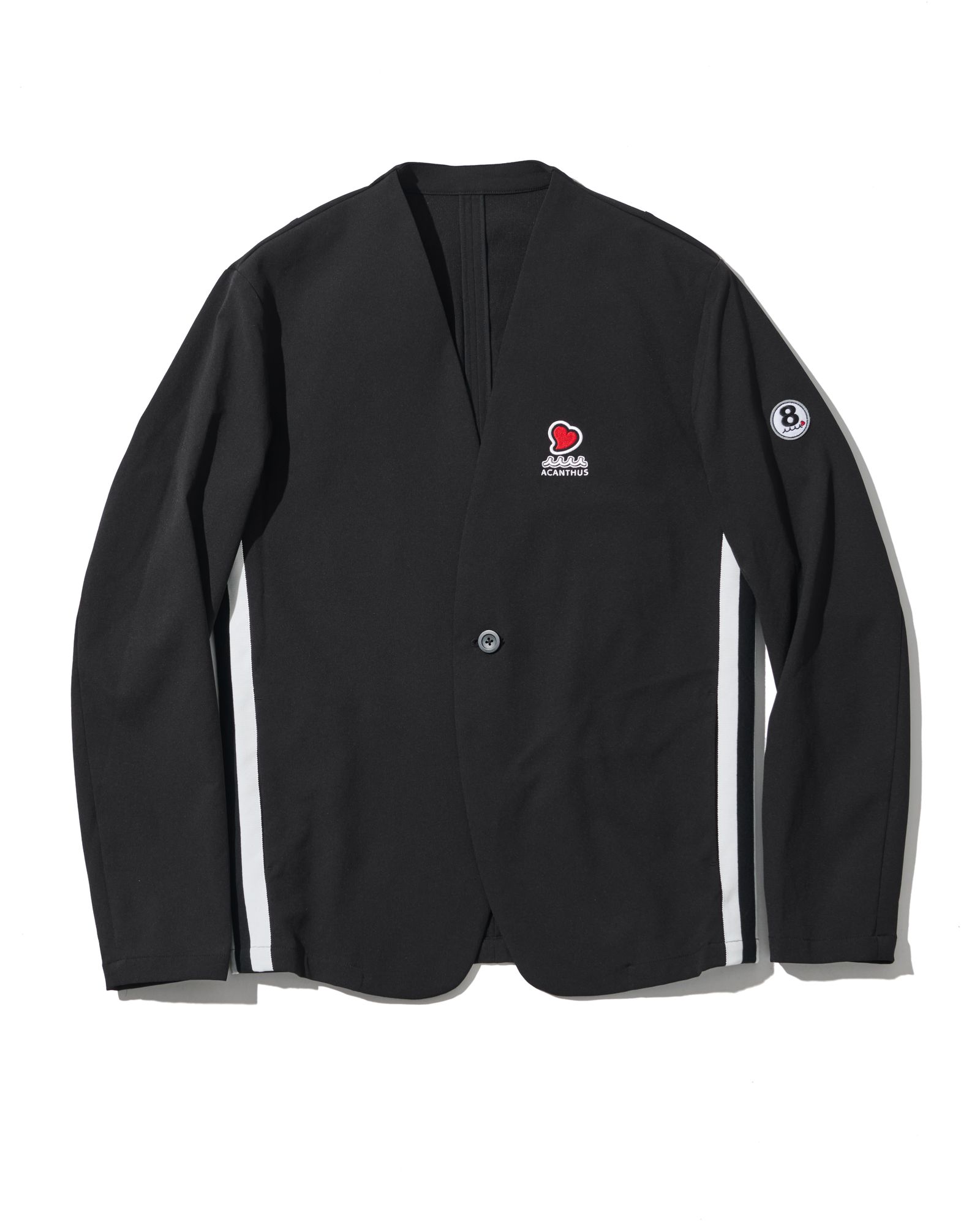☆先行予約☆muta MARINE × ACANTHUS / スウィートノーカラージャケット / sweet no collar jacket / BLACK 【MA2625】