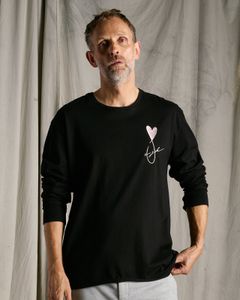 ☆先行予約☆Maison Honoré Paris× wjk  / ハートフィッシュ カットオフ 長袖Tシャツ / heart fish cut-off L/S / black×pink【711 hw01k】
