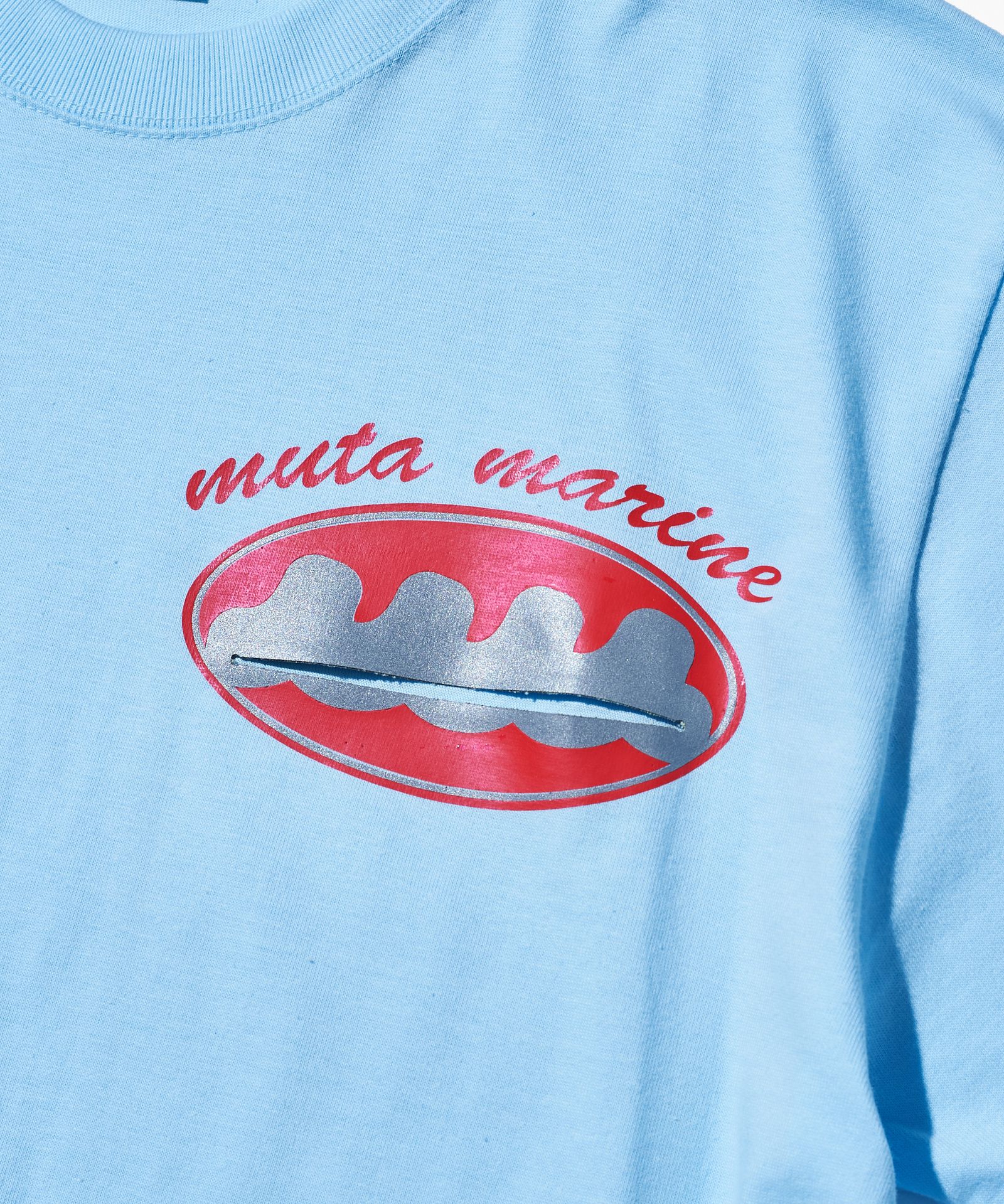 ACANTHUS × muta MARINE / muta Circle Logo Trimming Pocket Tee / トリミングポケットTシャツ / SAX 【MA2516】