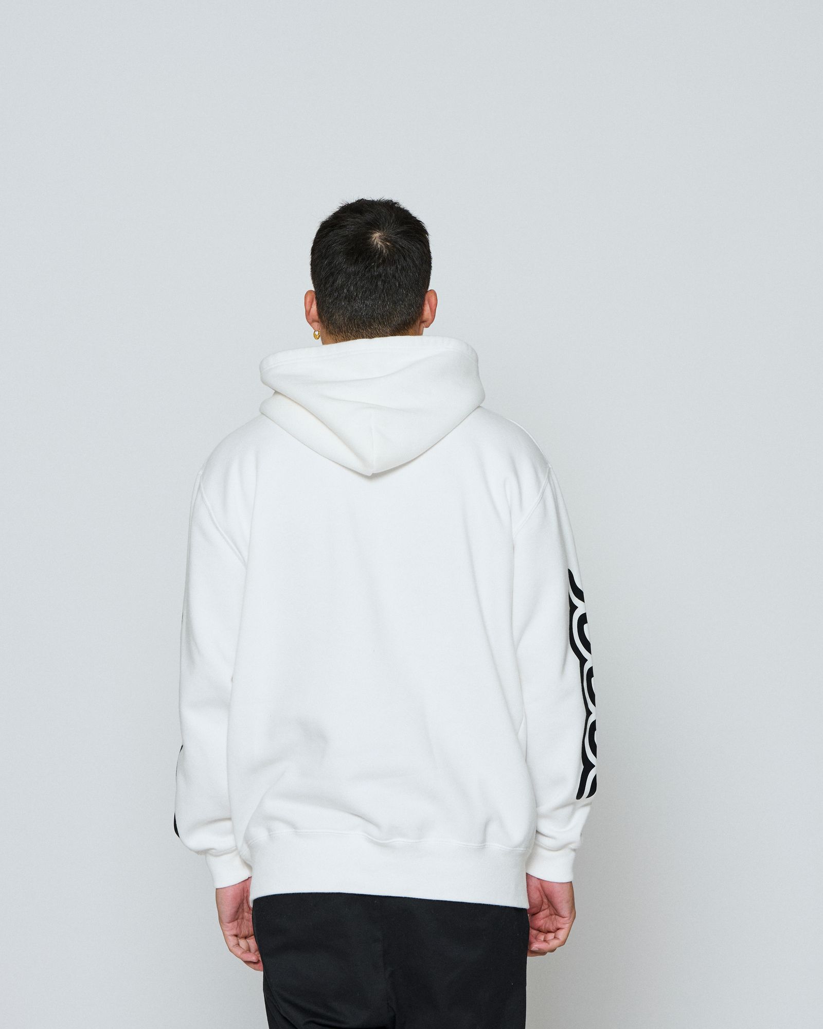 ☆先行予約☆ muta MARINE × ACANTHUS /アームプリントフーディー /パーカー / Arm Print Hooded Sweatshirt / WHITE 【MA2657】