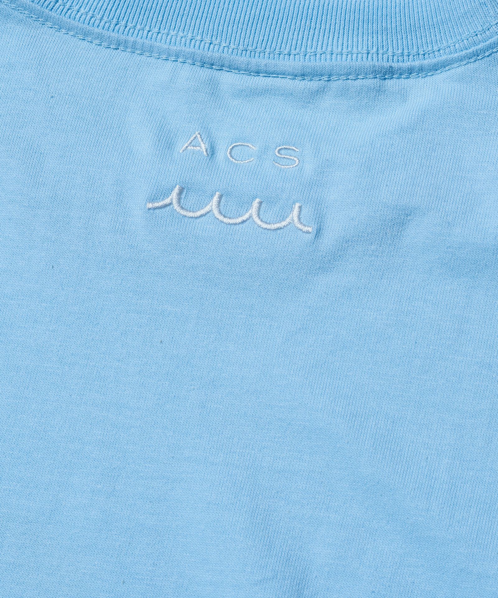 ACANTHUS × muta MARINE / muta College Logo Tee / ロゴTシャツ / SAX 【MA2528】