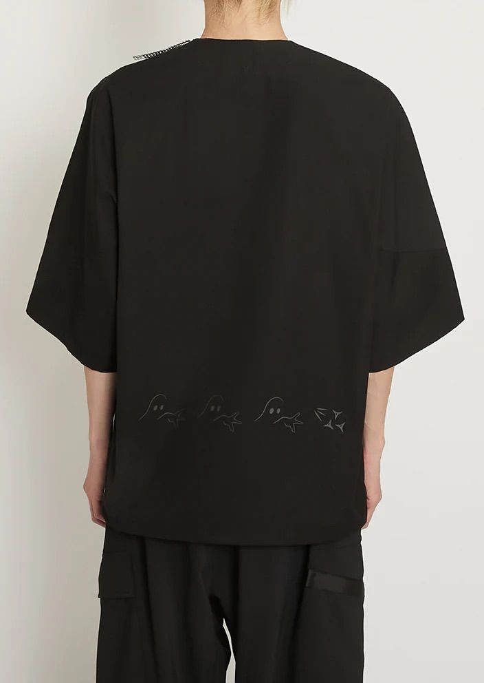 KREVA×GHOST ALMOSTBLACK / WOVEN DWR SHORT SLEEVE PONCHO / BLACK [KRVGAB-C-2-1]