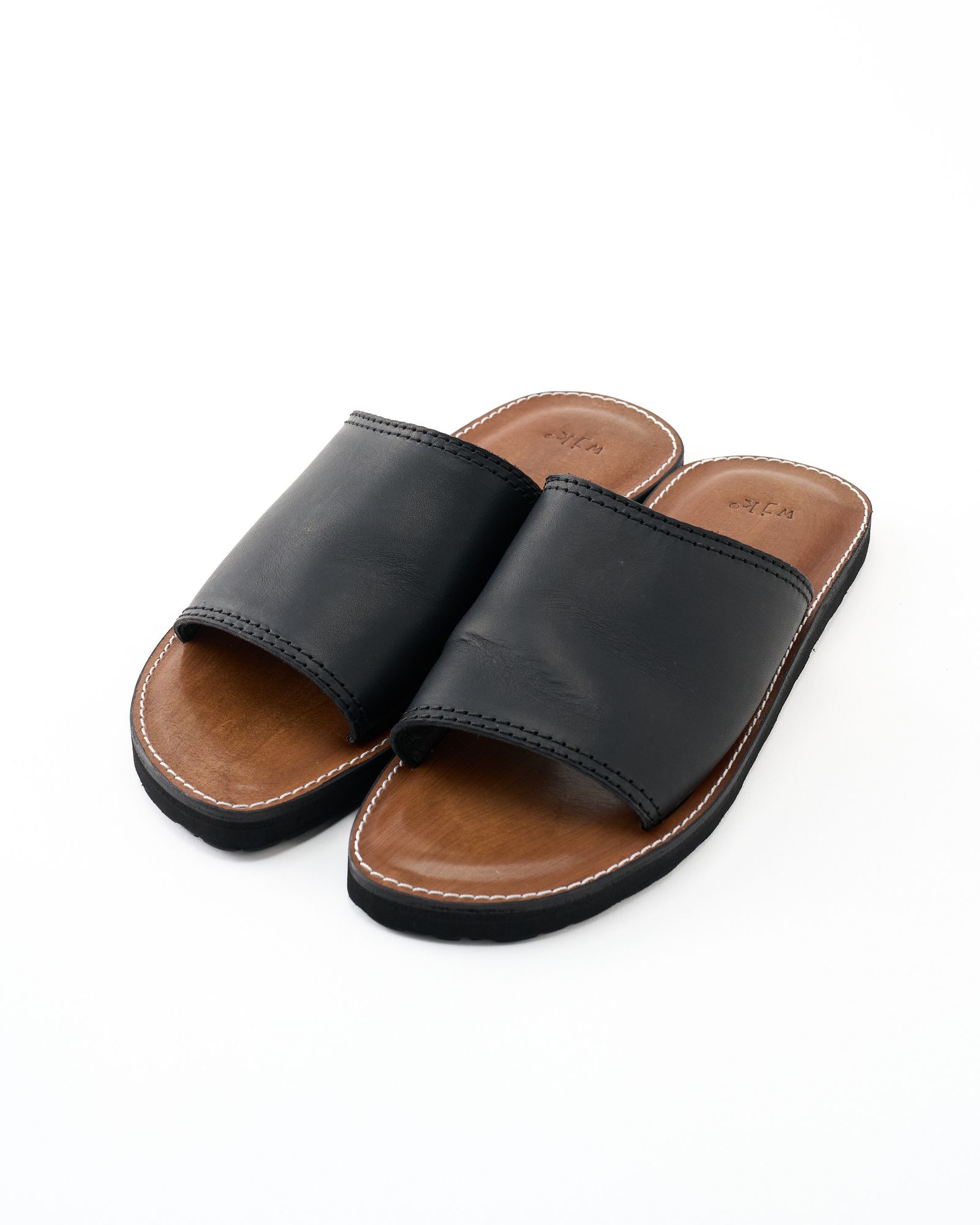 ☆先行予約☆ wjk  / レザーサンダル / artisan leather sandal / black【8006 bt52k】