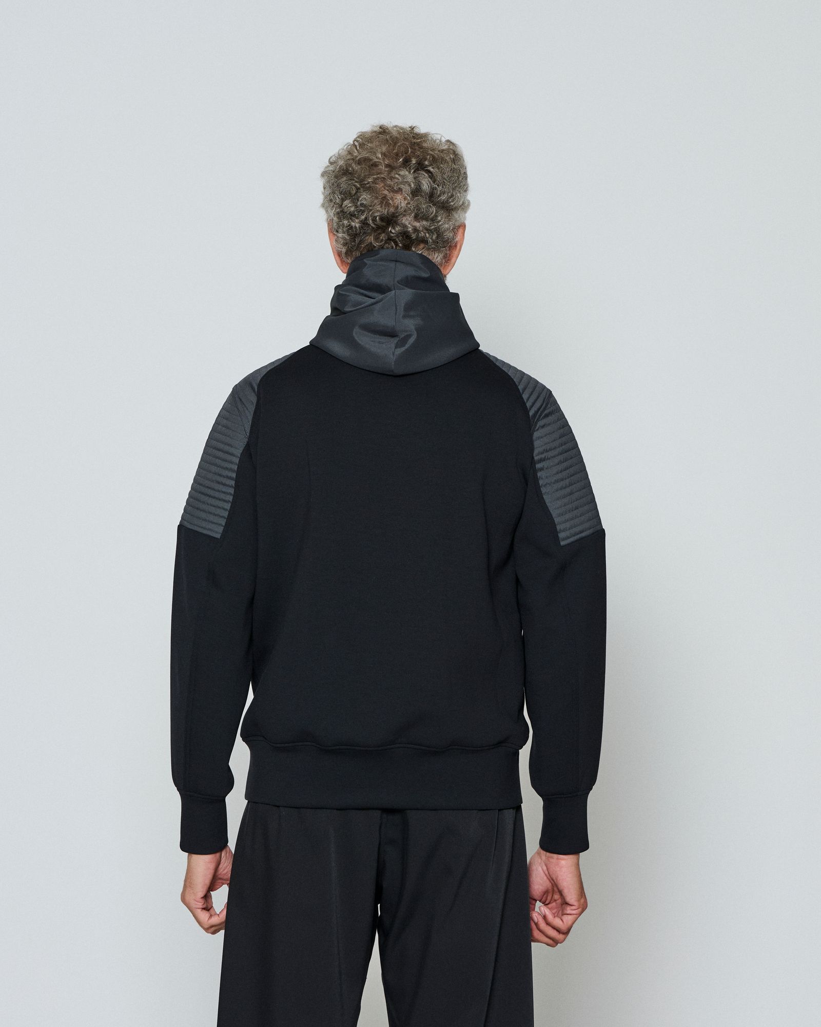 ☆先行予約☆  バイカーパーカー / フーディー / Double-knit Biker Hoodie / BLACK 【DW2601】