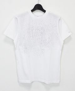スプラッシュラインストーン半袖Tシャツ / ホワイト【UST-25125】