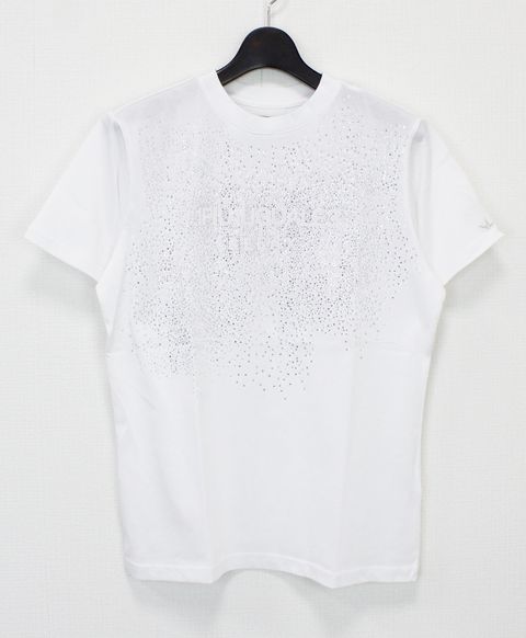 スプラッシュラインストーン半袖Tシャツ / ホワイト【UST-25125】