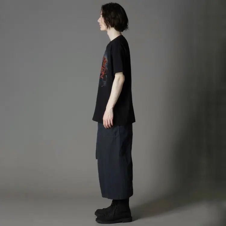 20/COTTON JERSEY LILLY GRAPHIC T-SHIRT / BLACK [GL-T77-070-2-03]