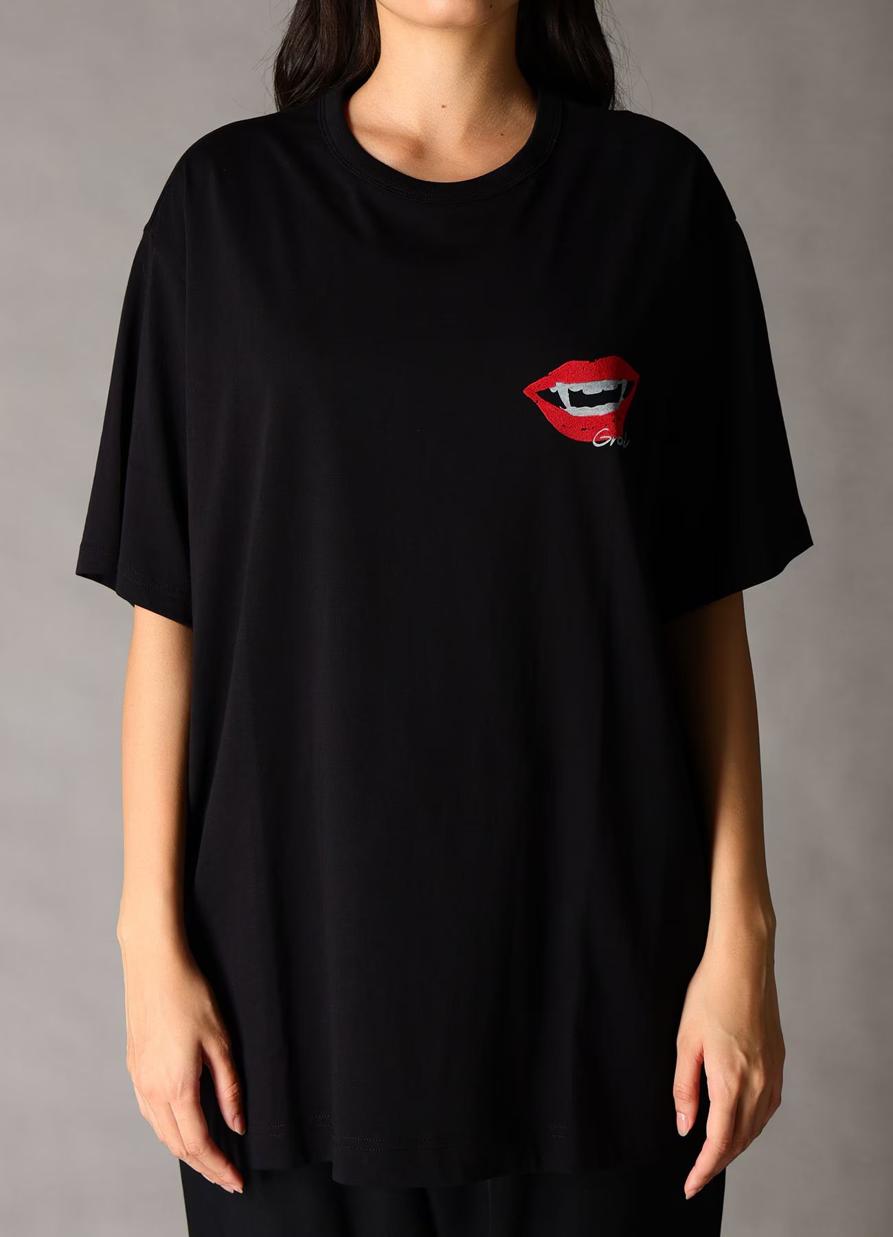 LIP T-SHIRT / BLACK [GQ-T01-071-1]