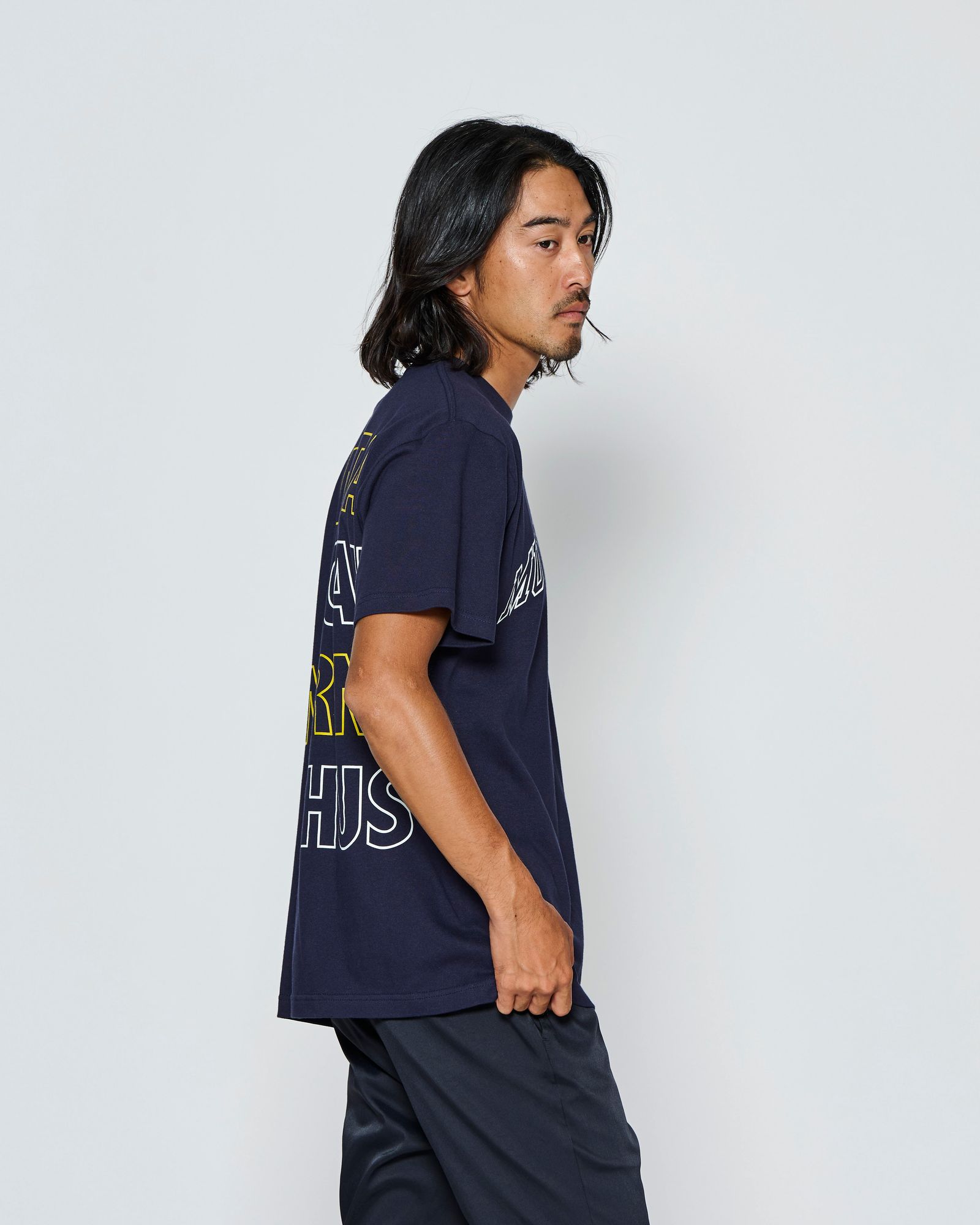 ☆先行予約☆muta MARINE × ACANTHUS  / マルチプリントTシャツ /  Multi Print Tee / NAVY【MA2715】