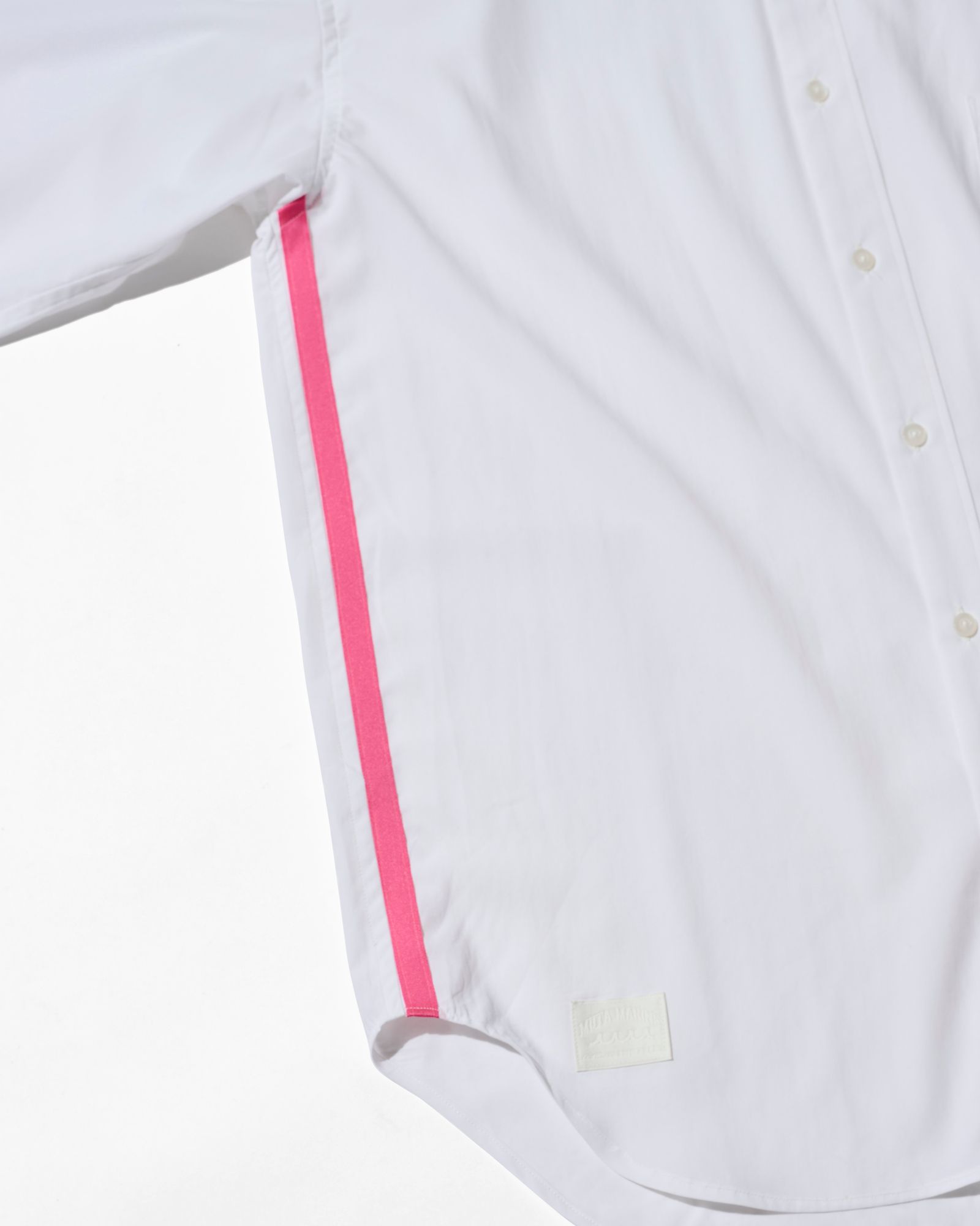 ☆先行予約☆muta MARINE × ACANTHUS  /バンドカラーシャツ /  Band Collar Shirt / WHITE【MA2723】