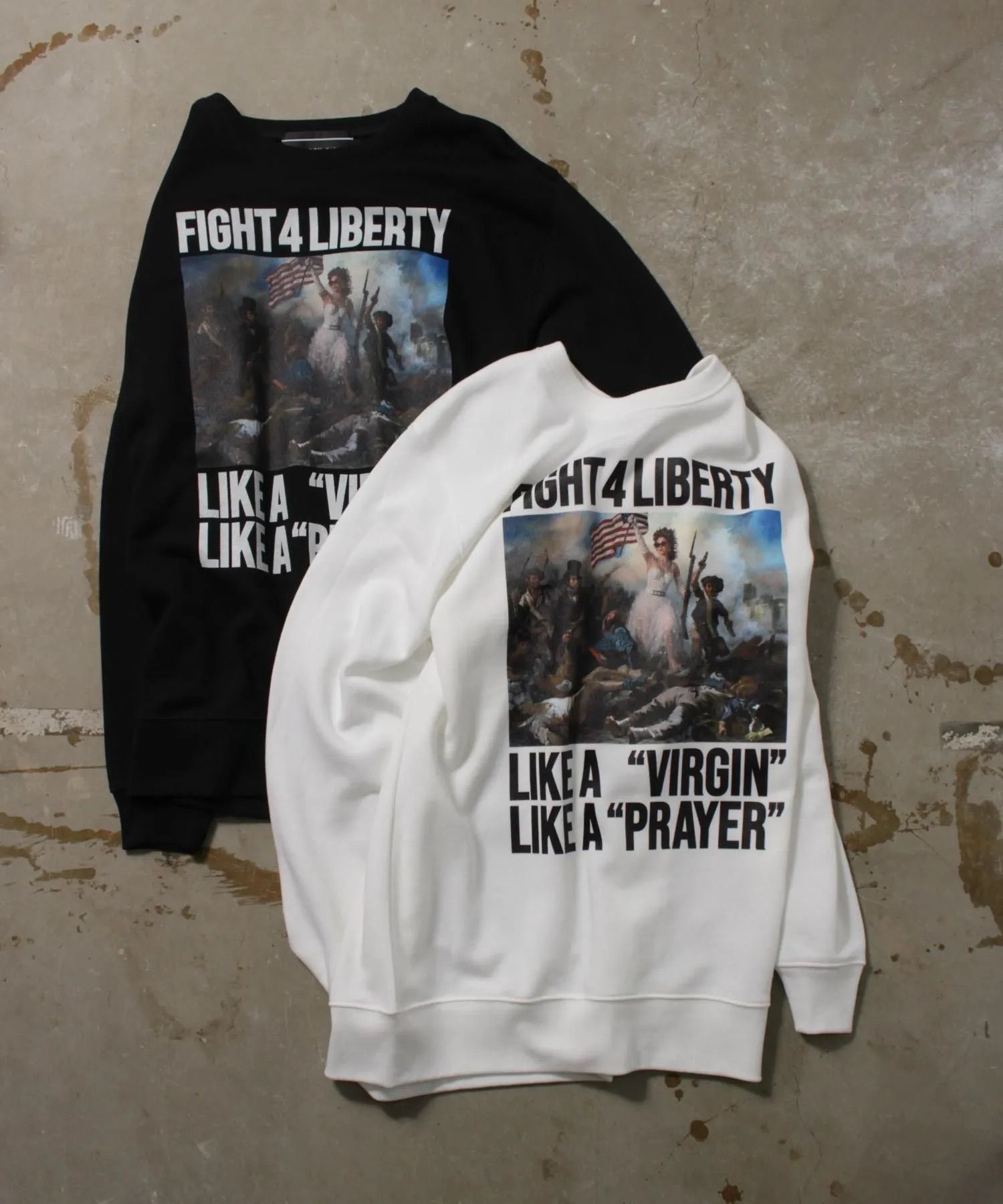 [Liberty Leading the People] ライト・スウェット・クルーネック / トレーナー / BLACK [263424MD]