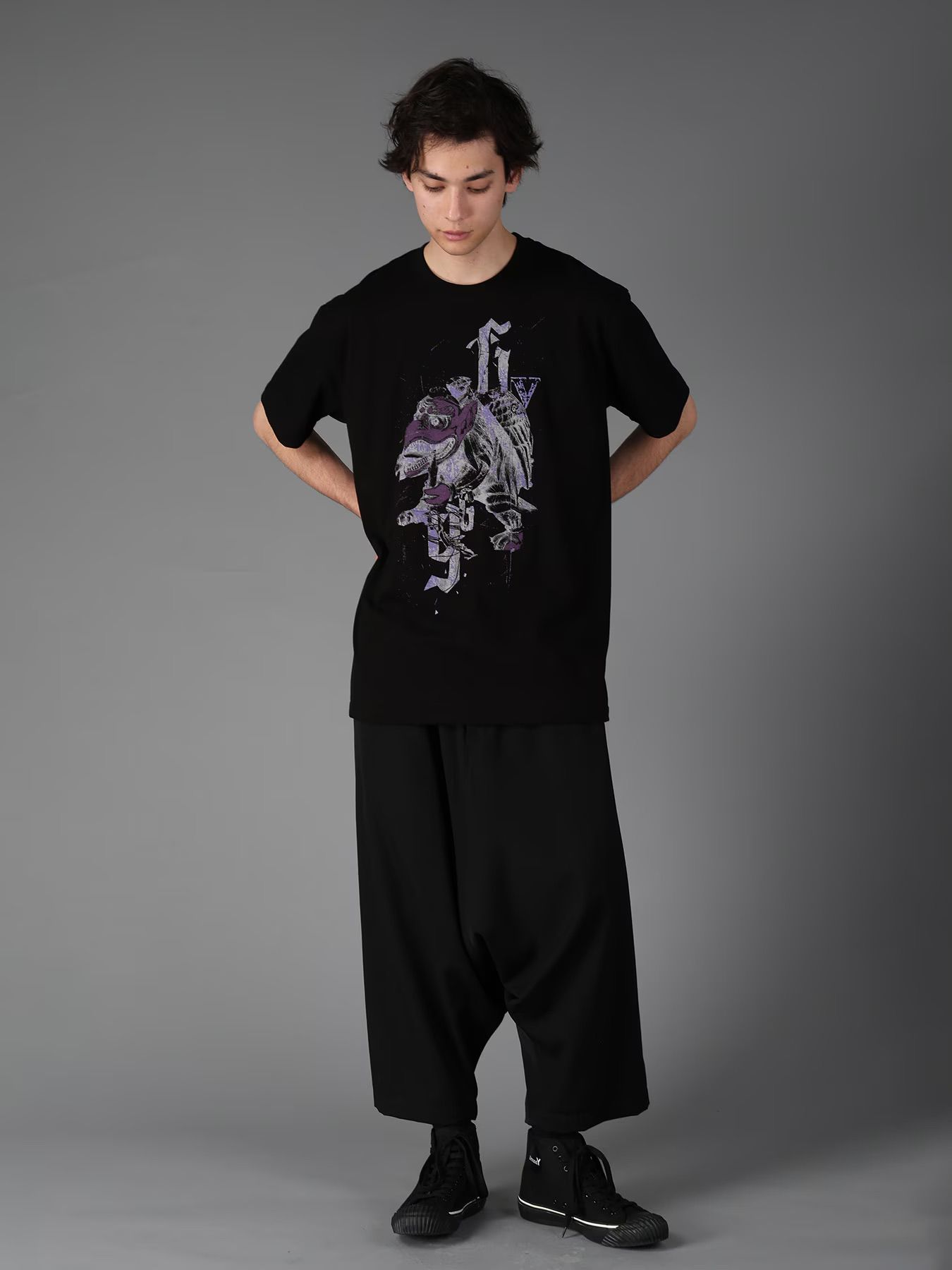 JERSEY TENGU T-SHIRT / BLACK [GW-T73-070-2]