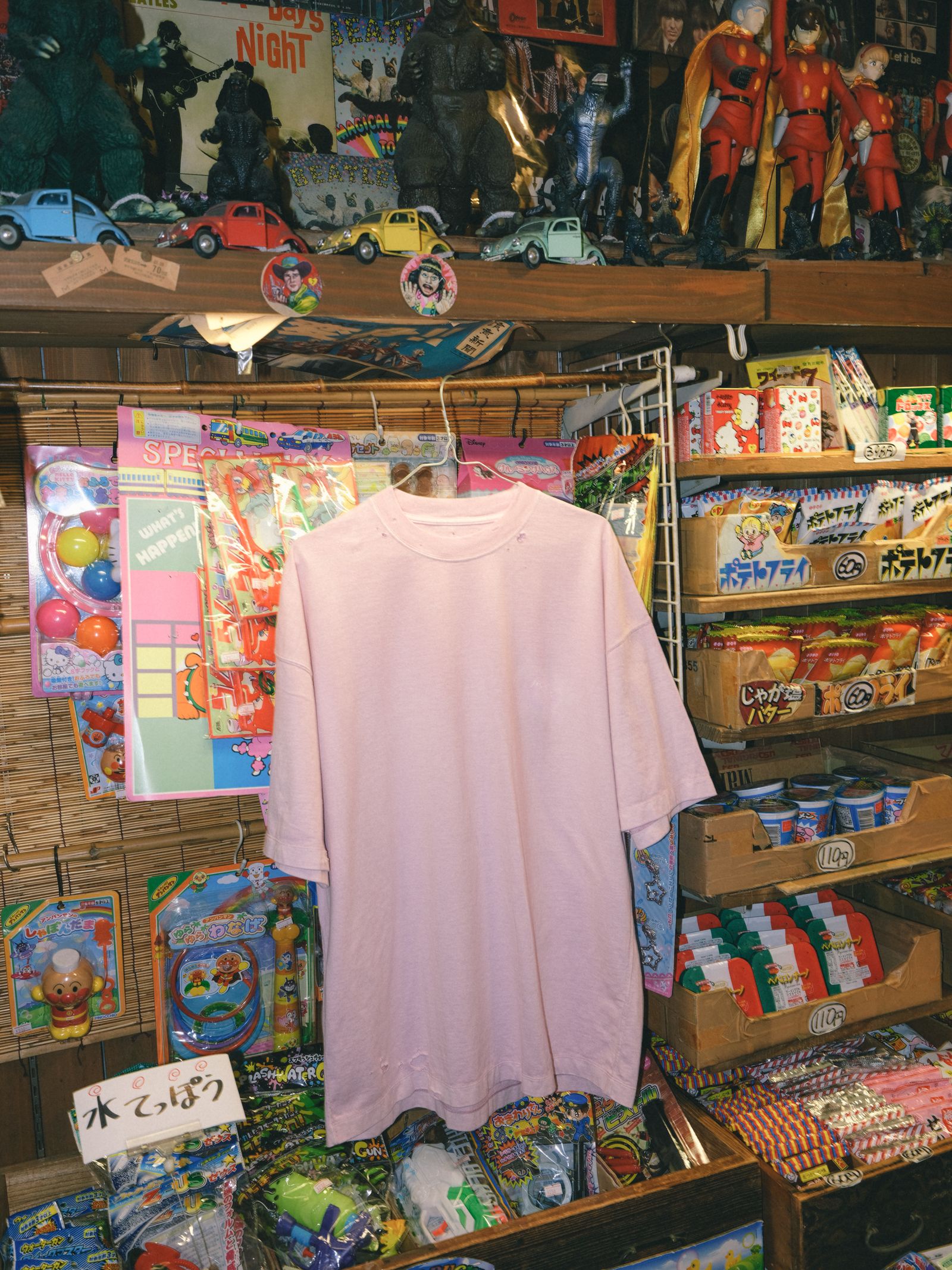 KREVA×GHOST ALMOSTBLACK / AMEGE DYEING SHORT SLEEVE T HAKUTOU / PINK [KRVGAB-C-3-3]