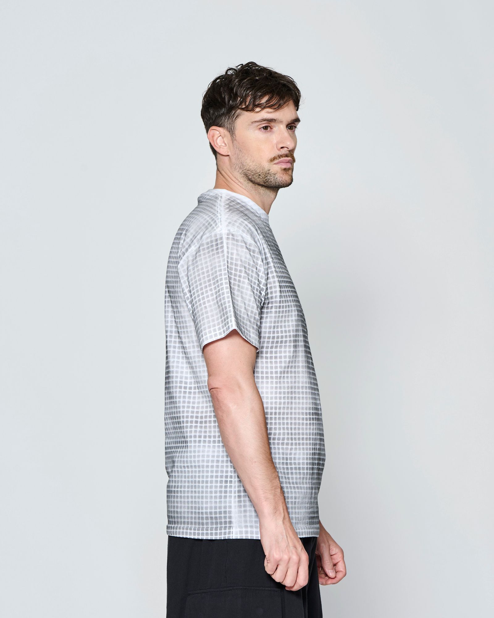 ☆先行予約☆ グリッドプリント Tシャツ  /  Grid Print Tee / WHITE 【CT2704】