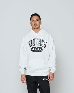 ☆先行予約☆ muta MARINE × ACANTHUS / カレッジロゴフーディー /パーカー / Shadow College Logo Hooded Sweatshirt / WHITE 【MA2660】
