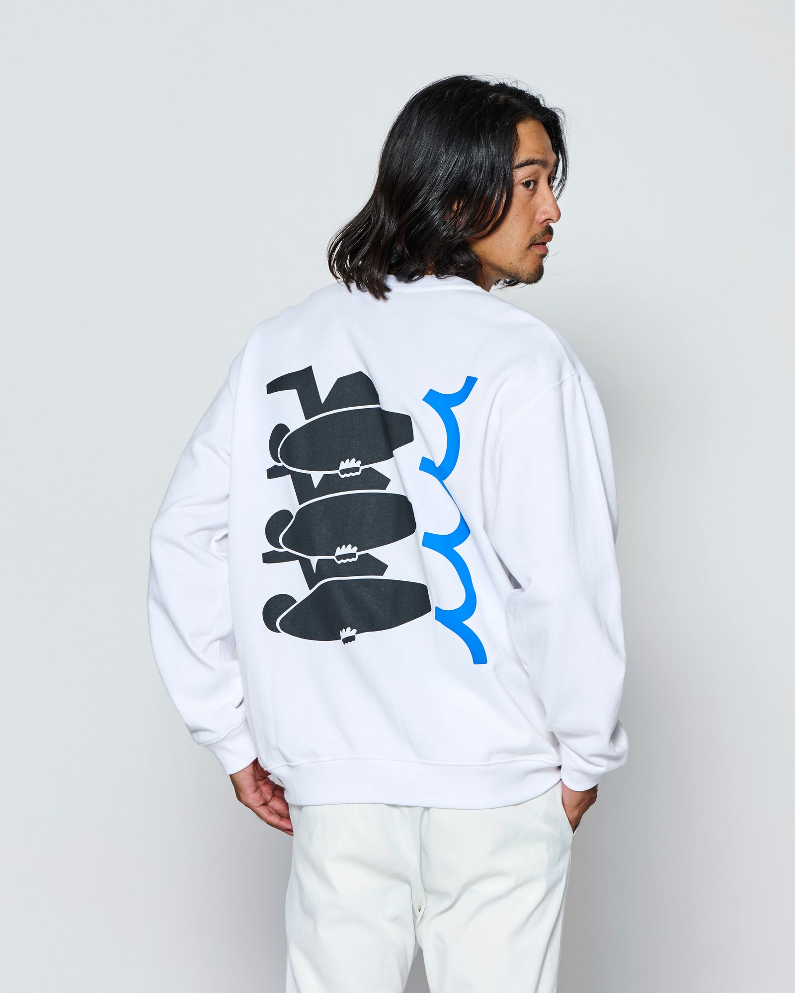 ☆先行予約☆muta MARINE × ACANTHUS  / サーフマンクルーネックスウェット / トレーナー /  Surf Man Crewneck / WHITE【MA2713】