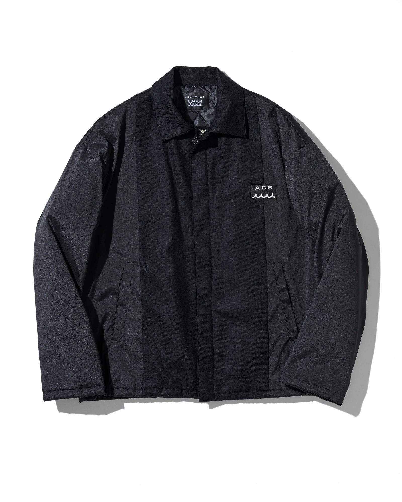 ☆先行予約☆ muta MARINE × ACANTHUS / コーチジャケット / Split Coach Jacket / BLACK 【MA2651】
