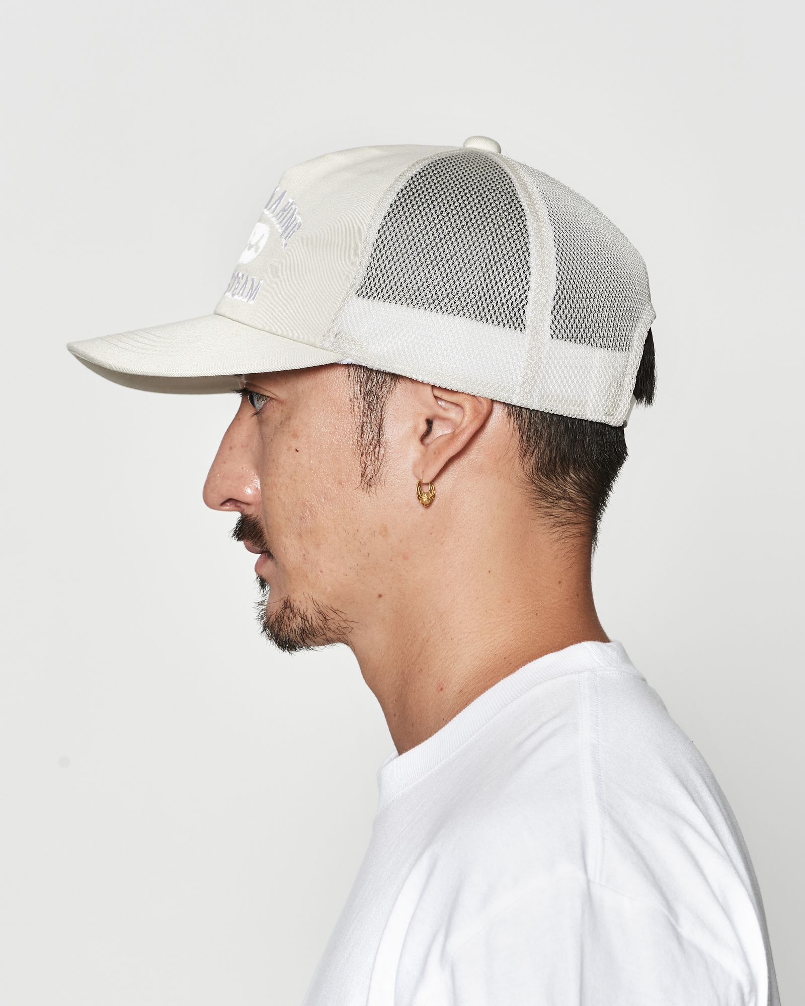 ☆先行予約☆muta MARINE × ACANTHUS  / カレッジロゴメッシュキャップ / College Logo Mesh Cap / BEIGE 【MA2622】