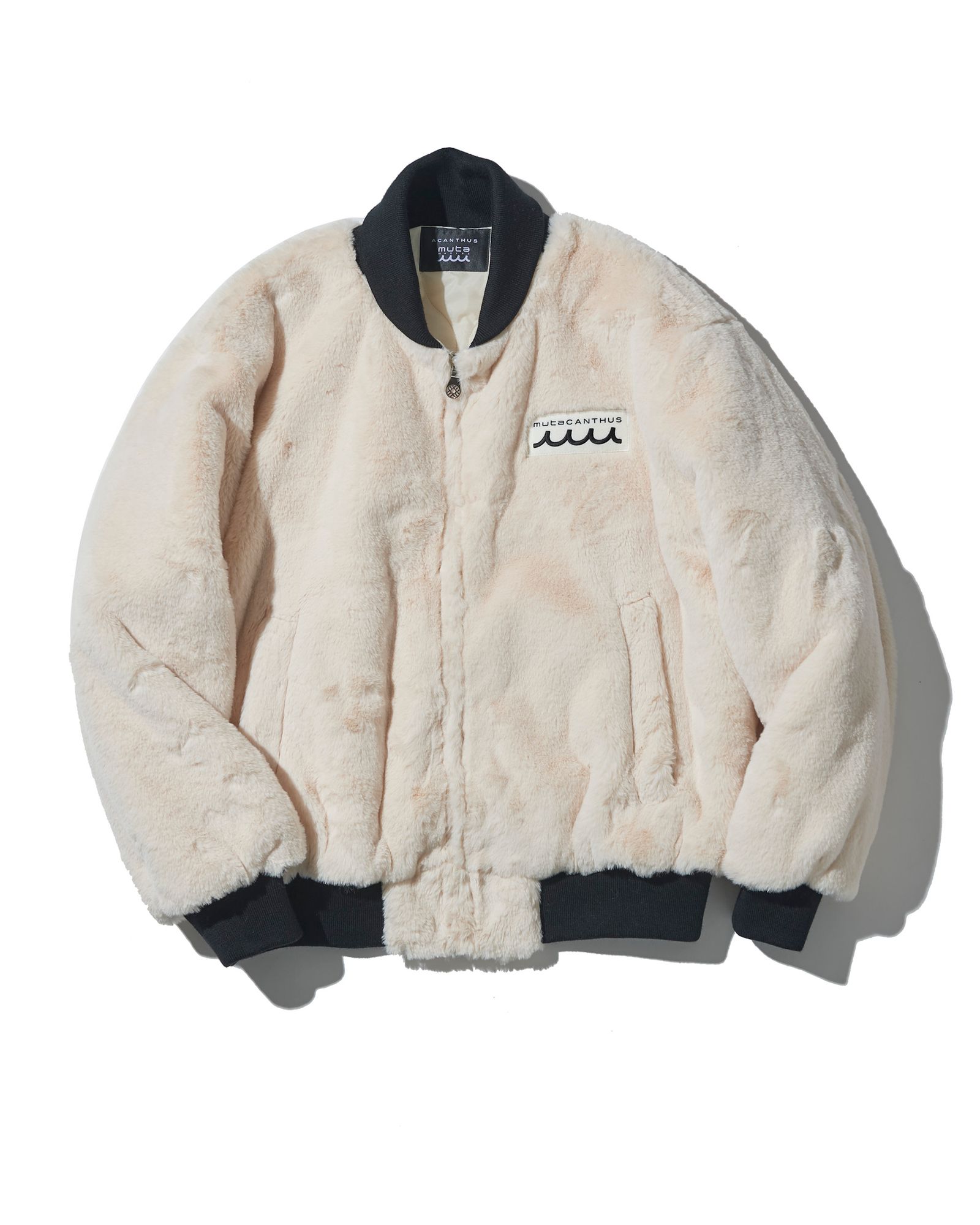 ☆先行予約販売2025年11月中旬～12月中旬頃入荷予定☆ ACANTHUS × muta MARINE / muta Faux Fur Bomber Jacket  / ファーボンバージャケット / WHITE 【MA2530】