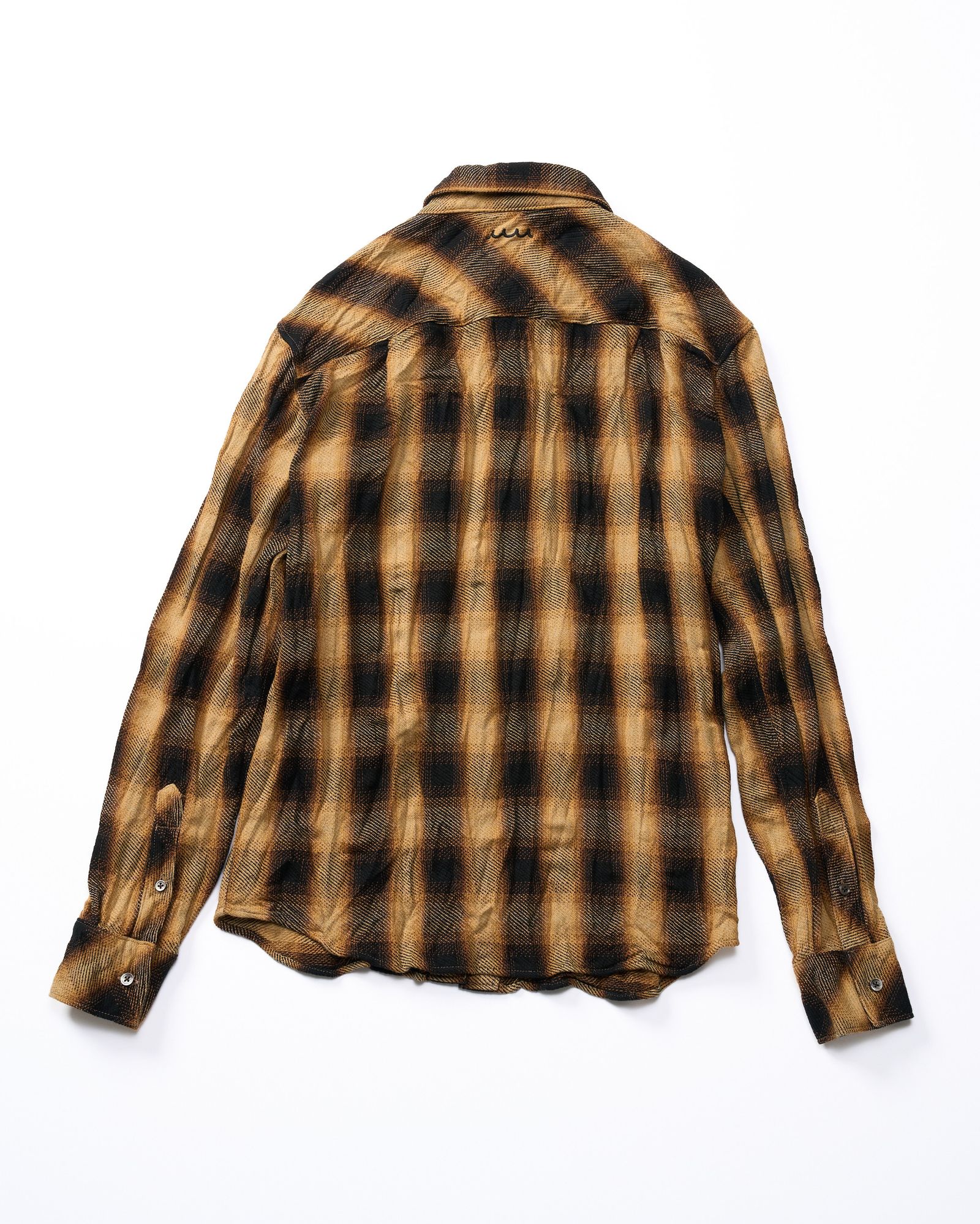 ☆先行予約☆ muta × wjk  / シワ加工チェックシャツ / twist wrinkle check shirt / YELLOW CHECK [401 mw10j]