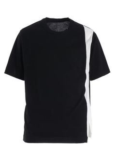 COMBINATION JERSEY MIX T-SHIRT / BLACK [GK-T10-803-1]