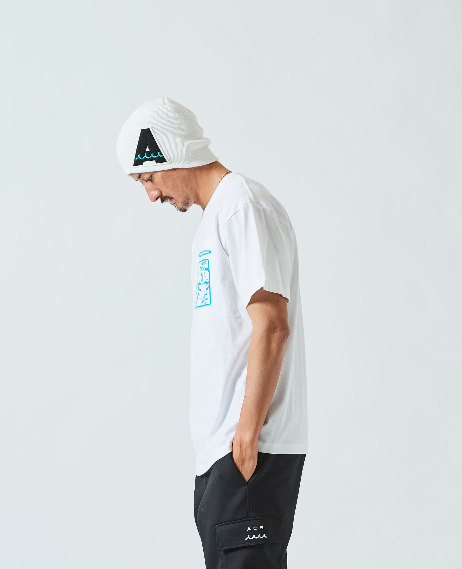 ACANTHUS x muta MARINE / muta Paradise Trimming Pocket Tee / WHITE