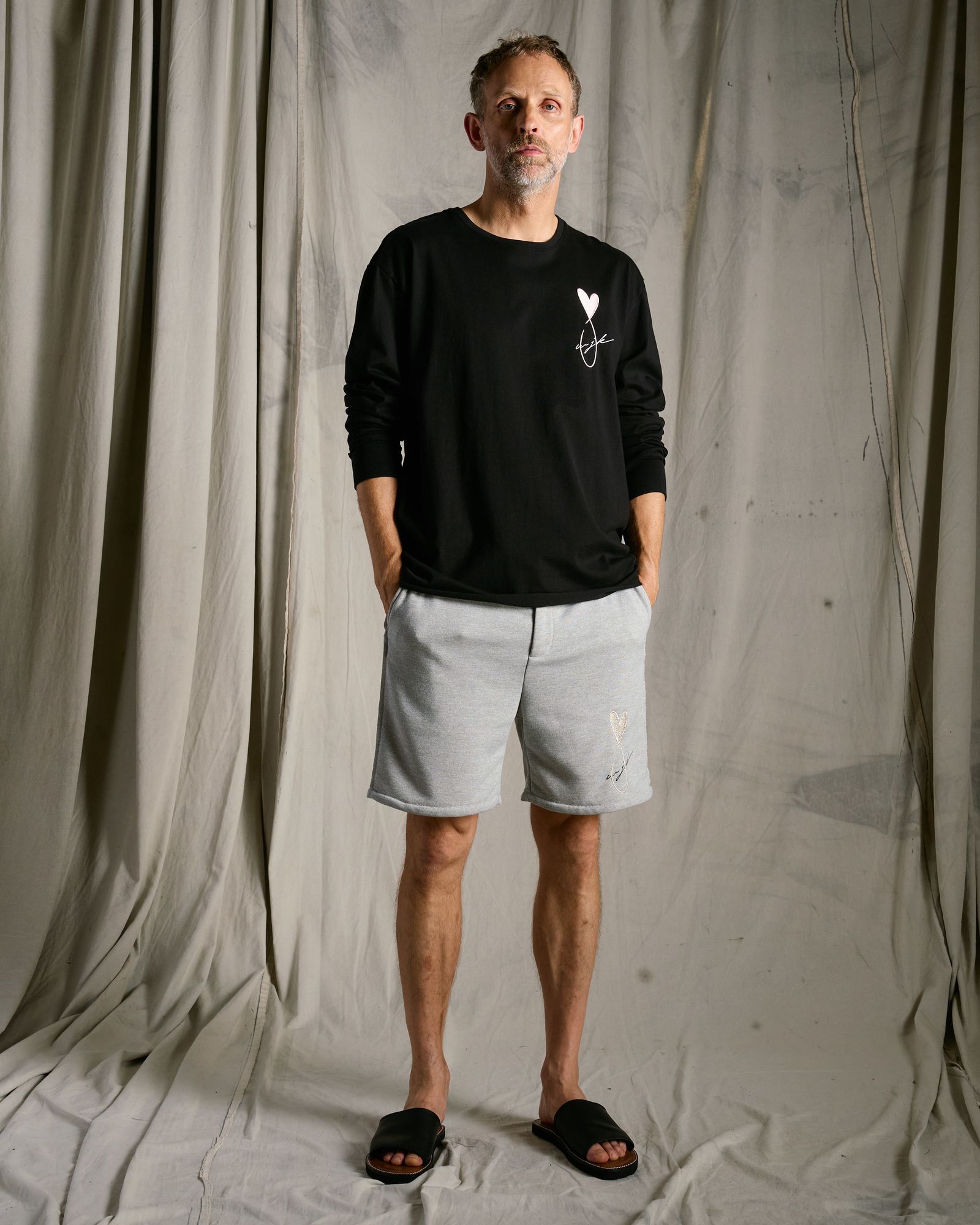 ☆先行予約☆Maison Honoré Paris× wjk  / ハートフィッシュフレンチテリーショーツ / heart fish dry french terry shorts / t.gray 【505 hw03k】