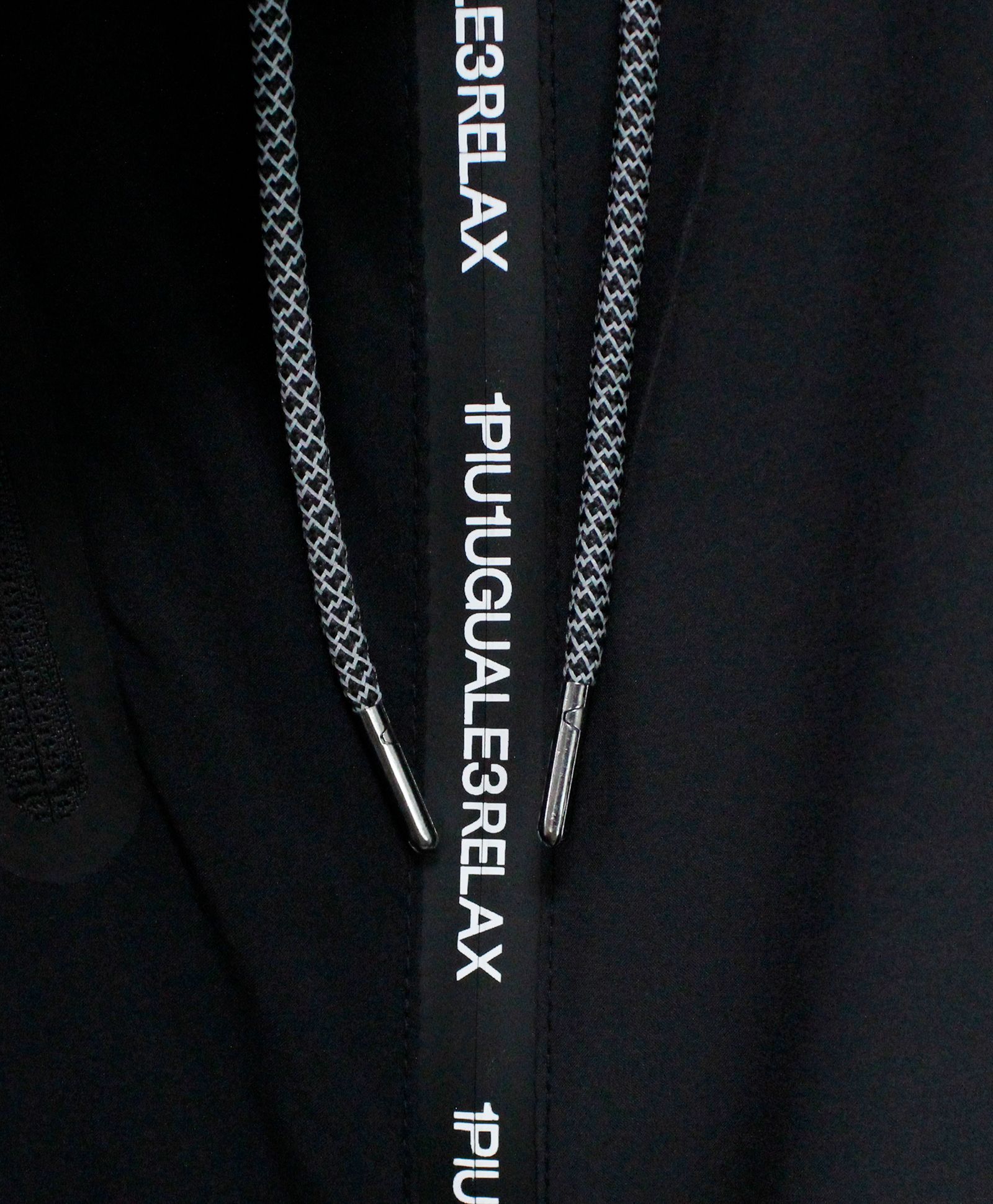 バイカラーランニングパーカー / ブラック【USO-26034】