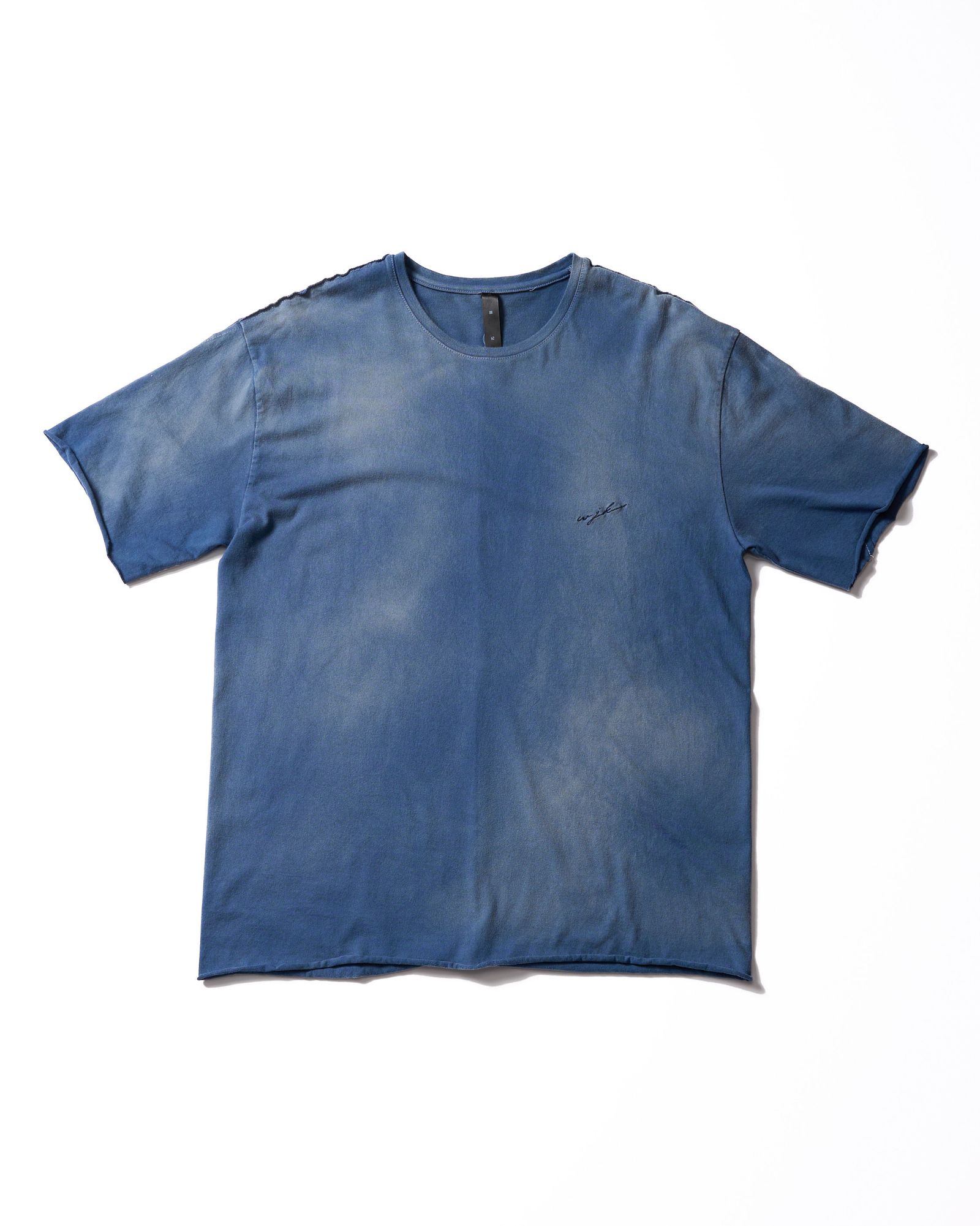 ☆先行予約☆ wjk  / フェードカットオフ半袖Tシャツ / fade cut-off S/S / fade navy 【7154 lj93k】