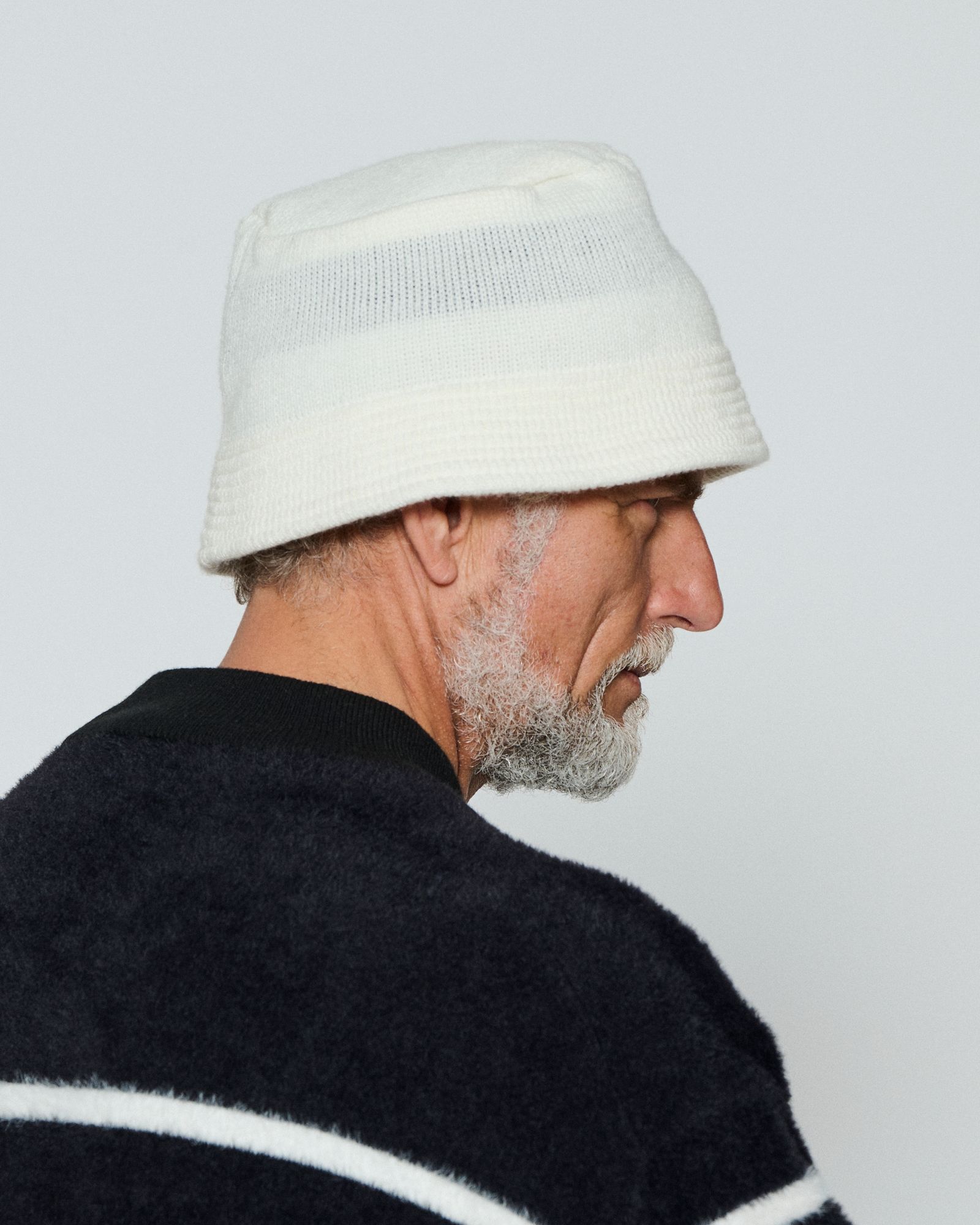 ☆先行予約☆ muta MARINE × ACANTHUS / ニットバケットハット / Wave Logo Knit Bucket Hat / WHITE 【MA2665】