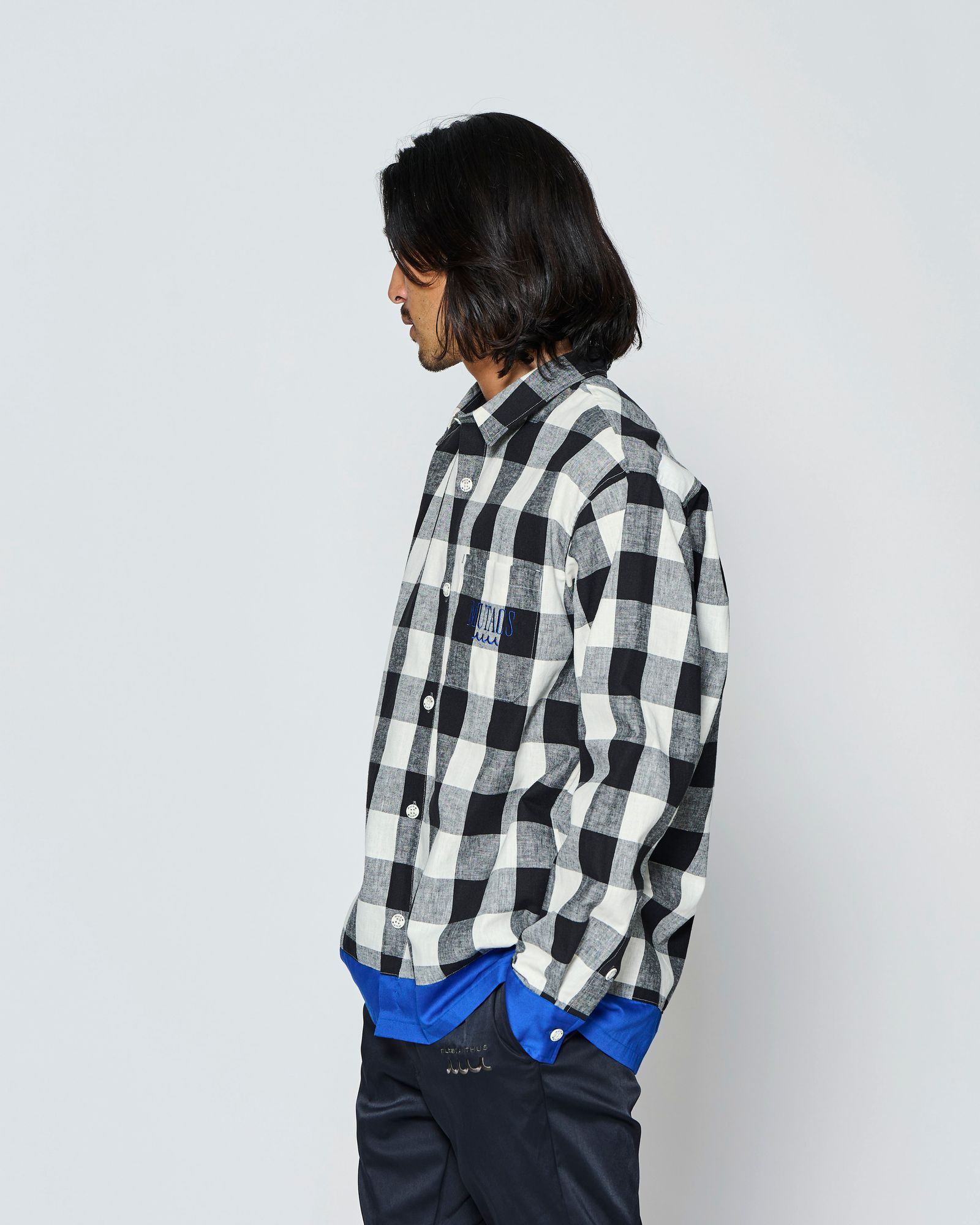 ☆先行予約☆muta MARINE × ACANTHUS  / 配色切替シャツ /  Color Switching Shirt / BLUE【MA2708】