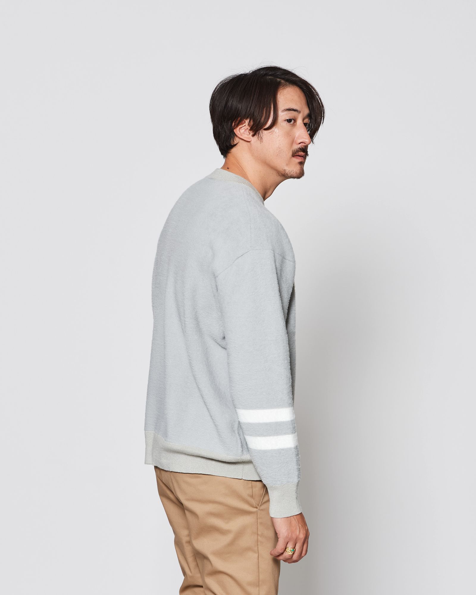 ☆先行予約販売2025年10月下旬～11月下旬頃入荷予定☆ ACANTHUS × muta MARINE / muta Fur Knit Crewneck / ニット / GRAY 【MA2544】